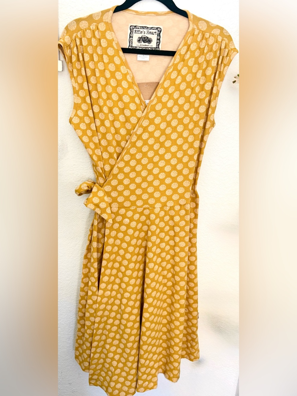 Effie’s Heart Therasa Polka Dot Wrap Midi Dress Size XL NWT